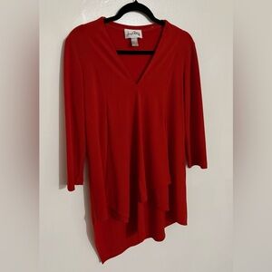 Red Joseph Ribkoff Blouse Size 6